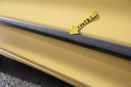 VW Fox 5Z Tür vorne links Fahrertür gelb LY1C - ohne Anbauteile (162308)