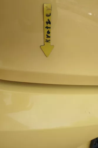 VW Fox 5Z Heckklappe Kofferraumklappe Klappe hinten + Scheibe gelb LY1C (162309)