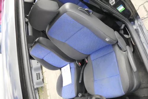 Seat Arosa 6H VW Lupo Sitz vorne links Fahrersitz Höhenverstellung blau schwarz (162359)