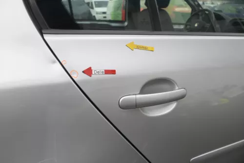 VW Golf 5 V 1K Tür nur Türblatt hinten rechts 4/5-Türer grau silber LA7W reflexs (162374)