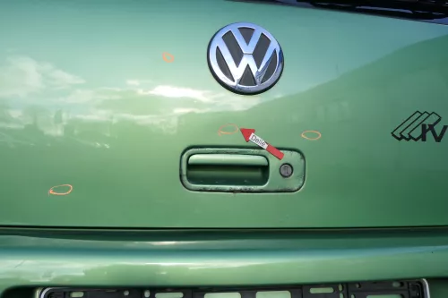 VW Golf 4 Limousine Heckklappe Kofferraumklappe Klappe hinten grün LA6P-ohneAnb (162595)