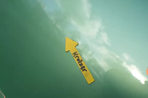 VW Golf 4 Limousine Heckklappe Kofferraumklappe Klappe hinten grün LA6P-ohneAnb (162595)