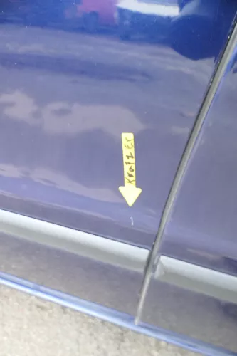 Seat Leon Toledo 1M Tür vorne links Fahrertür blau LB5N -ohne Anbauteile (163159)