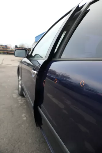 Seat Leon Toledo 1M Tür vorne links Fahrertür blau LB5N -ohne Anbauteile (163159)