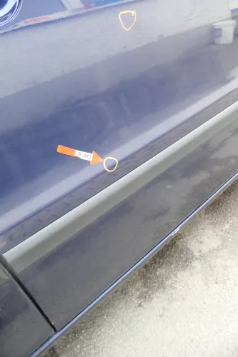 Seat Leon Toledo 1M Tür vorne rechts Beifahrertür blau LB5N -ohne Anbauteile (163162)