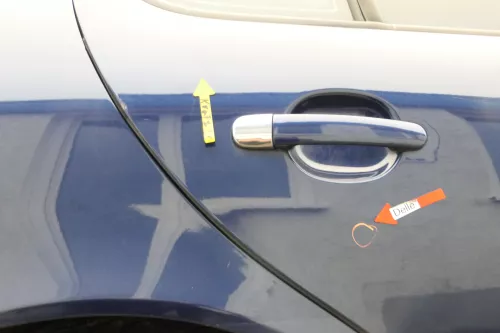 Seat Leon Toledo 1M Tür hinten rechts Beifahrerseite blau LB5N -ohne Anbauteile (163163)