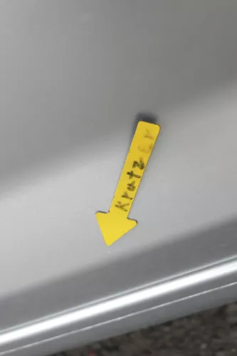 VW Golf Plus 5M 6 521 Türblatt Tür Blech hinten links grau silber LA7W (163536)