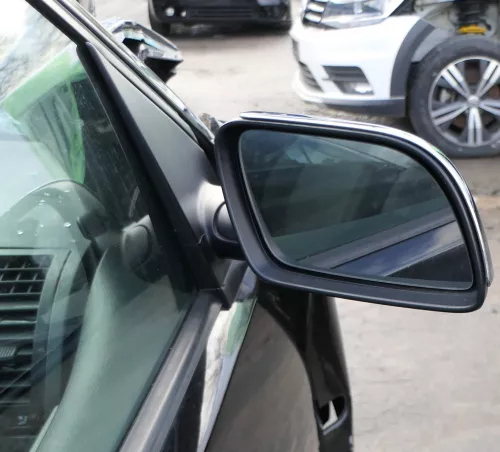 VW Polo 9N 9N3 manueller Spiegel Außenspiegel links vorne silber chrom Kappe (163763)