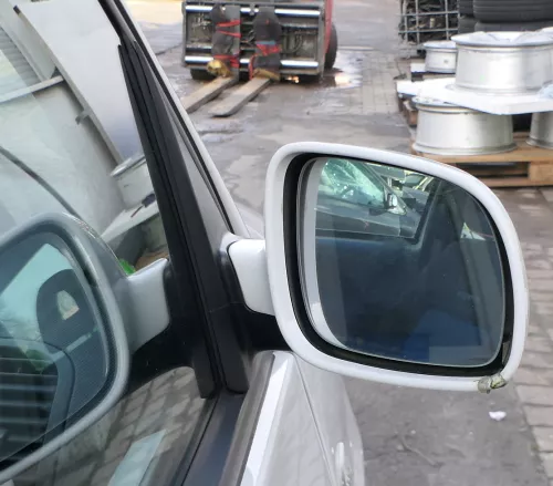 VW Lupo Arosa manueller Spiegel Außenspiegel rechts weiß LB9A - MÄNGEL (163782)