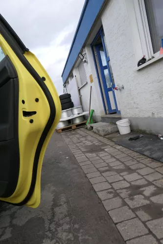 VW Polo 9N 9N3 Tür hinten rechts 4/5-Türer gelb LD1B - ohne Anbauteile (163792)