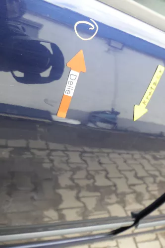 Skoda Fabia 6Y Limousine Schrägheck Tür hinten rechts blau LF5U (164190)