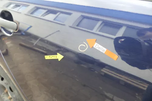 Skoda Fabia 6Y Limousine Schrägheck Tür hinten rechts blau LF5U (164190)