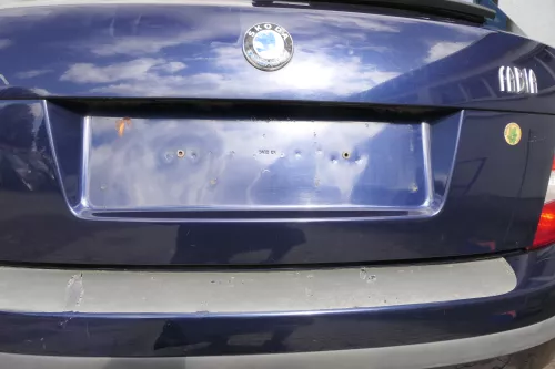 Skoda Fabia 6Y6 Schrägheck Heckklappe Kofferraumklappe hinten blau LF5U (164192)