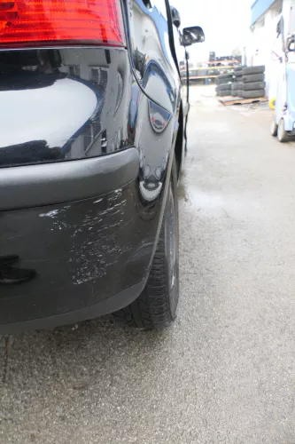 VW Polo 9N 9N3 Stoßstange hinten Heckstoßstange Stoßfänger schwarz L041 (164276)