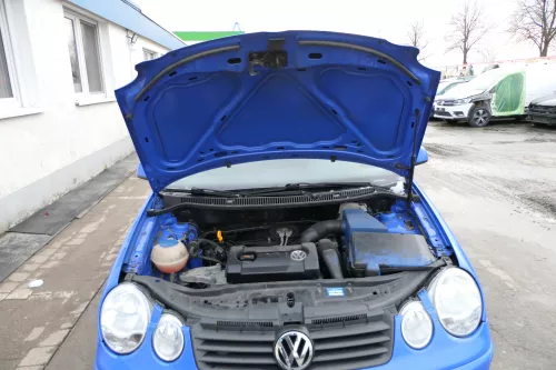 VW Polo 9N Motorhaube Klappe Haube vorne blau LA5F uni bis ca. Bj. 2004 (164289)