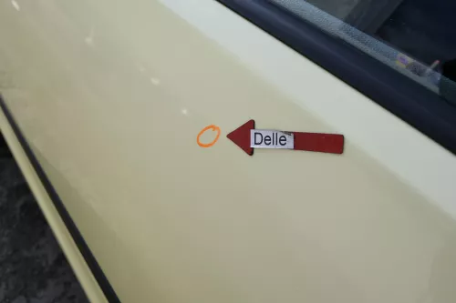 VW Polo 9N 9N3 Tür vorne links Fahrertür 2/3-Türer gelb LD1B ohneAnbautei (164344)