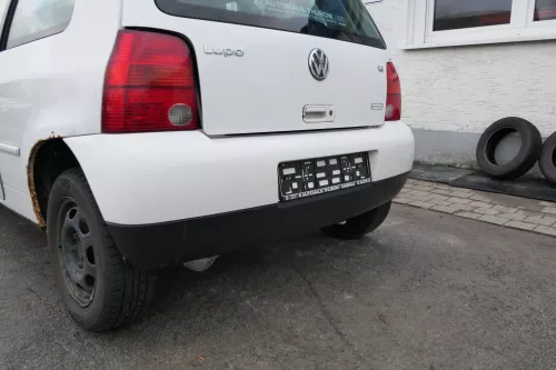 VW Lupo Stoßstange hinten Heckstoßstange Stoßfänger weiß LB9A (164404)