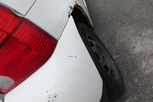 VW Lupo Stoßstange hinten Heckstoßstange Stoßfänger weiß LB9A (164404)