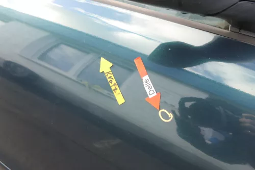 Audi A4 B5 Tür nur Türblatt vorn rechts Beifahrertür grün LZ6U Kombi Limo (164421)