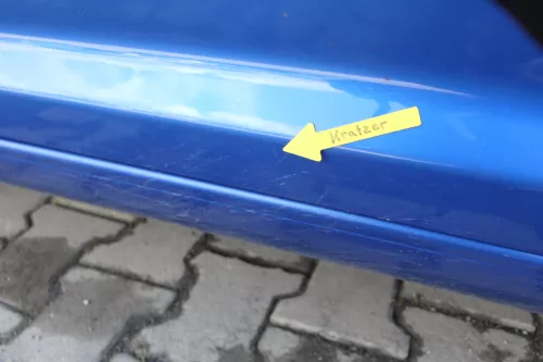 VW Touran 1T 1T3 Tür vorne links Fahrertür blau LA5X OHNE Anbauteile Cross (164455)