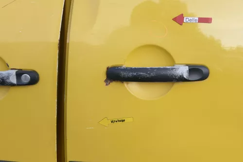 VW Caddy 3 2k Beifahrertür Tür hinten links gelb Post L132 Schiebetür (164543)