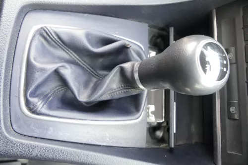 Audi A4 B6 8E Schaltknauf Schaltsack Schaltknüppel 5-Gang Leder original blau ma (164749)