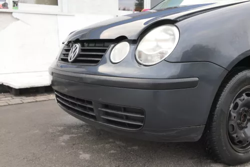 VW Polo 9N Stoßstange Frontstoßstange vorne grau LC7V (164835)