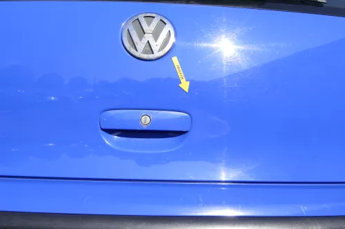 VW Polo 9N3 9N Heckklappe Kofferraumklappe Klappe blau LA5F- ohne Anbauteile (164850)