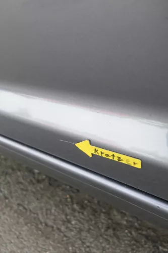 VW Touran 1T 1T3 Tür vorne links Fahrertür grau LD7X OHNE Anbauteile Cross (164967)