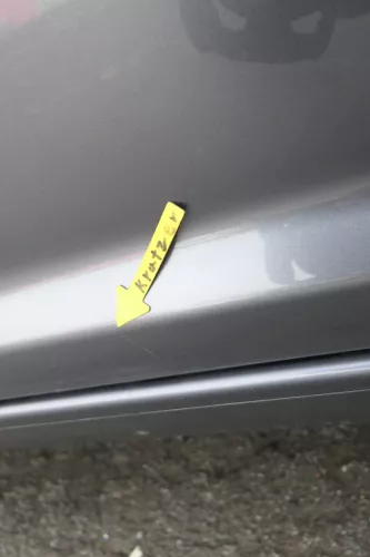 VW Touran 1T 1T3 Tür hinten links grau LD7X Cross (164968)