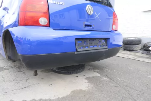 VW Lupo Stoßstange hinten Heckstoßstange Stoßfänger blau LW5Z (164982)