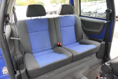 VW Lupo Seat Arosa Sitz Rückbank Sitzfläche Sitze mit Kopfstützen blau schwarz (164988)