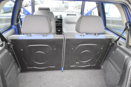 VW Lupo Seat Arosa Sitz Rückbank Sitzfläche Sitze mit Kopfstützen blau schwarz (164988)