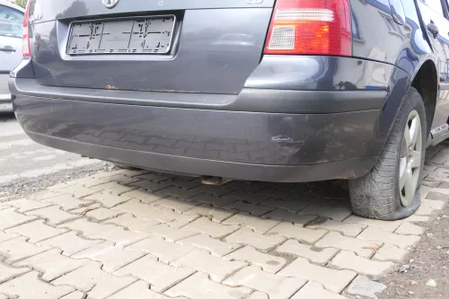 VW Golf 4 Kombi Avant Stoßstange hinten Heckstoßstange Stoßfänger grau LC7V (165031)