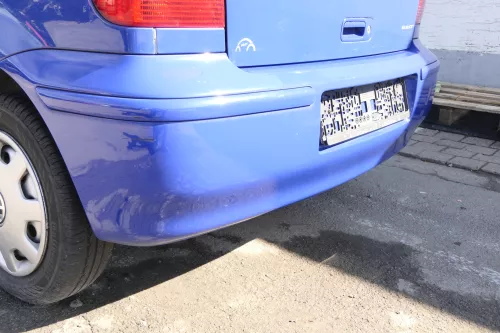 VW Polo 6N2 Stoßstange hinten Heckstoßstange Stoßfänger blau LA5C surf (165131)
