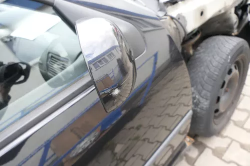 VW Golf 4 Bora manueller Spiegel vorne rechts Außenspiegel schwarz LC9Z bla Glas (165172)