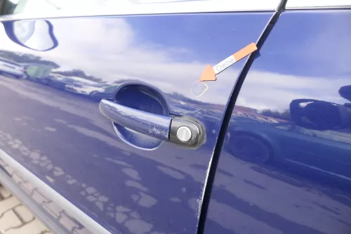 Passat 3B 3BG 3B6 Kombi + Limo Tür vorne links Fahrertür blau LA5E ohneAnbaut (165232)