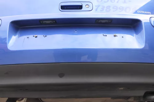 VW Golf 4 Limousine Stoßstange hinten Heckstoßstange Stoßfänger blau LW5Y (165324)