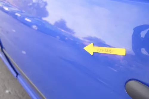 VW Golf 4 Bora Tür hinten links nur Kombi / Variant blau LW5Z - ohne Anbauteil (165383)