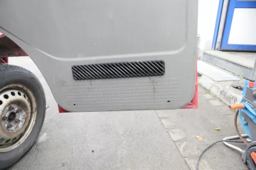 VW T4 Türverkleidung Verkleidung Tür vorne rechts grau Seitenverkleidung Seite I (165417)