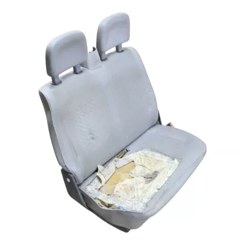 VW T4 Sitz vorne rechts 2er Doppel Beifahrersitz Doppelsitzbank grau mit Konsole (165421)