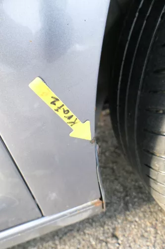 VW Touran 1T Kotflügel vorne rechts grau LD7X ca.2003-2006 platinumgrey 165553 (165553)