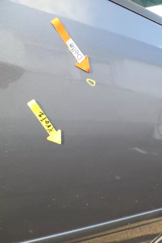 VW Touran 1T 1T3 Tür hinten rechts grau LD7X - ohne Anbauteile (165556)