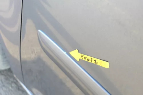 VW Touran 1T 1T3 Tür vorne links Fahrertür grau LD7X OHNE Anbauteile Cross (165560)