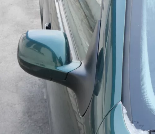 VW Golf 4 Bora manueller Spiegel rechts Außenspiegel grün LC6M + Glas (165606)
