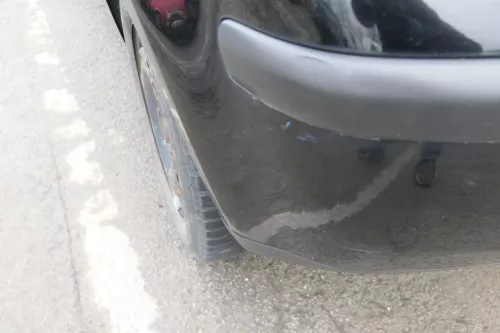 VW Polo 9N 9N3 Stoßstange hinten Heckstoßstange Stoßfänger schwarz L041 (165661)