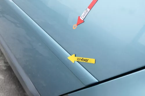 Audi A6 4B C5 Tür Türblatt hinten links  grün blau LX6V jaspisgrün nur Türblatt (165671)