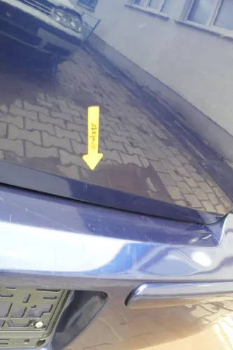 Polo 6N2 Heckklappe Klappe hinten Kofferraumklappe blau LB5N Scheibe (165749)