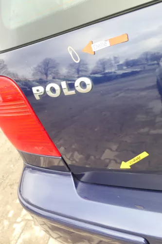 Polo 6N2 Heckklappe Klappe hinten Kofferraumklappe blau LB5N Scheibe (165749)