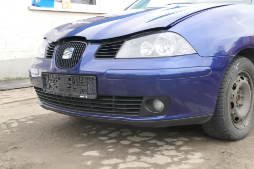 Seat Ibiza 6L Stoßstange Frontstoßstange vorne blau LS5S bis caAnfang2006 (166350)